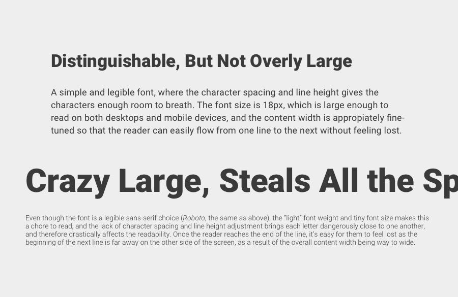 Readability and legibility