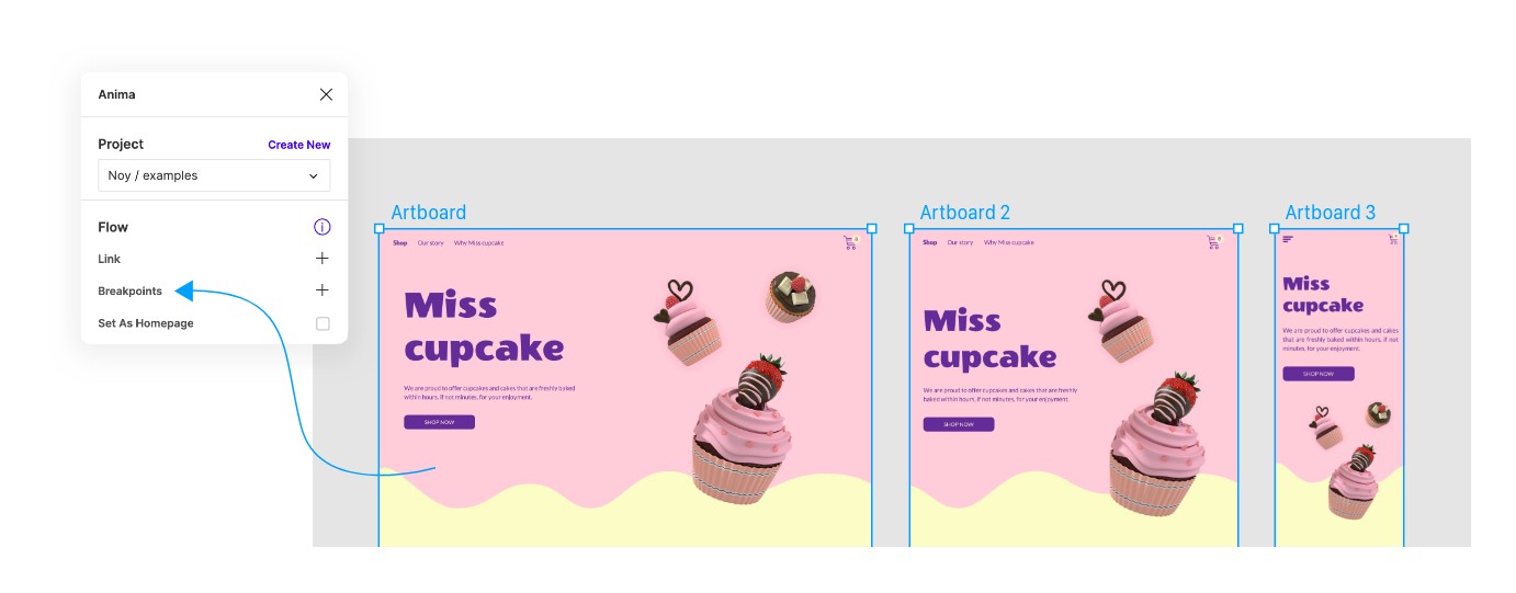 How to define breakpoints in Figma with Anima