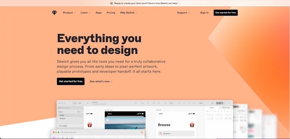 Sketch libraries for design systems.
