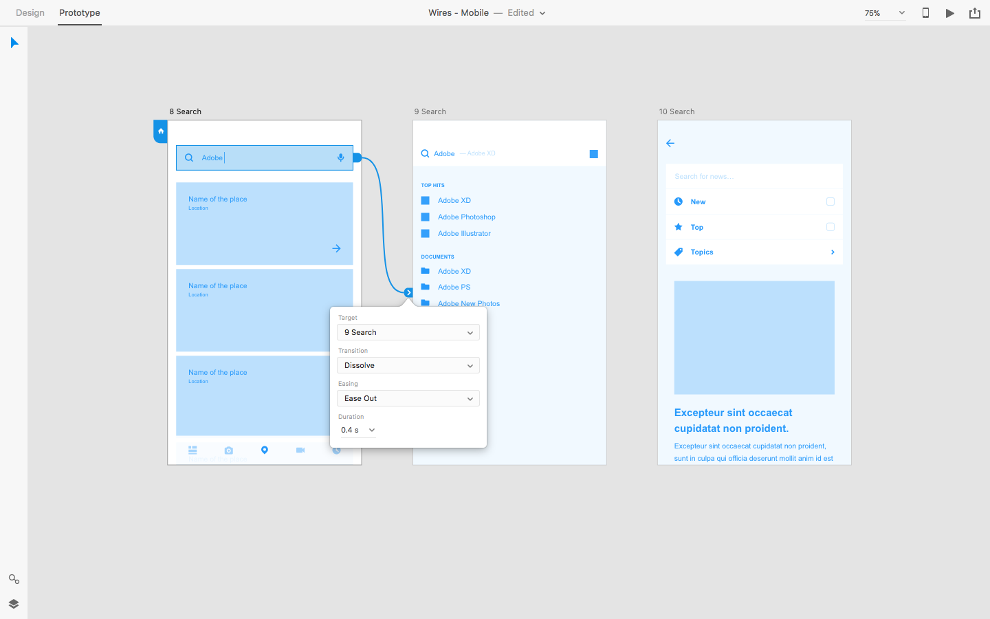 Prototyping Interactions in Adobe XD