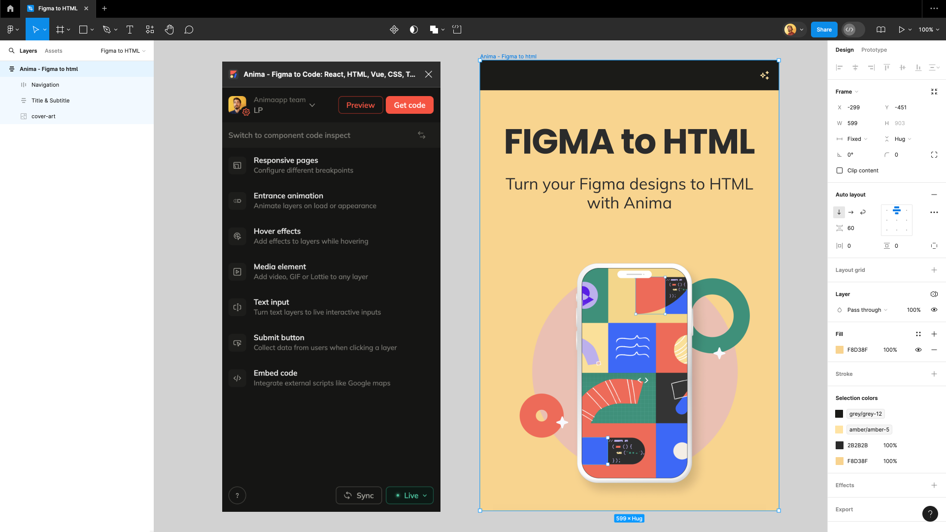 Convert Figma to HTML